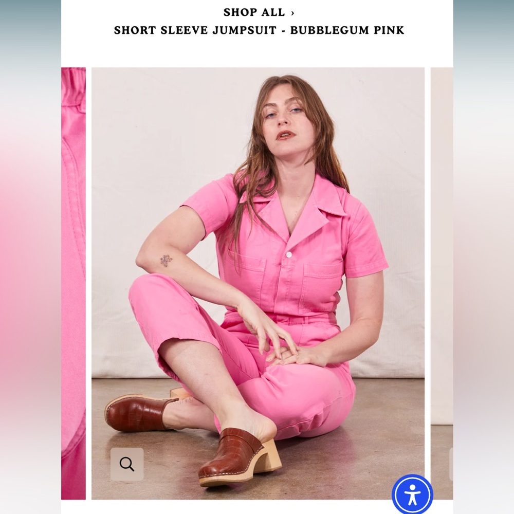 NEW IN BAG - Big Bud Press Pink Jumpsuit SiZE M (not from sample sale)